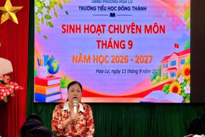 TRƯỜNG TIỂU HỌC ĐÔNG THÀNH SINH HOẠT CHUYÊN MÔN THÁNG 9